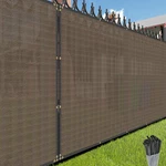 Brown 7FT Privacy Fence Windscreen Mesh Shade Cover Garden Balcony Yard. Fixed Price $93.10.