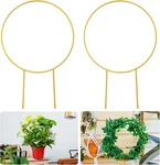 2 Pack Circle Trellis For Climbing Indoor, 15" Gold Small Support. Fixed Price $21.99.