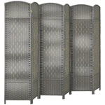 Homcom Room Divider, 6 Ft Folding Privacy Screen, Panel, Mixed Gray. Fixed Price $152.34.
