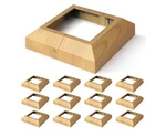 12 Pack Burlywood Aluminum Deck Post Base Trim Covers 4X4 Skirts 3.5IN. Fixed Price $60.00.