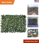 Customizable Faux Ivy Fence Privacy Screen - Ideal For Garden And Balcony Decor. Fixed Price $57.00.