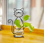 Joyathome Metal Cat Glass Planter Terrarium Stand Desktop Indoor Holder. Fixed Price $21.39.