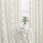 Beige Cream And Taupe Neutral Floral Farmhouse Curtains, Vintage Antique Bota.... Fixed Price $77.88.