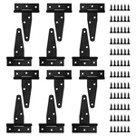 6 Pack 3 Inch Shed Gate Hinges, Heavy Duty Black Outdoor Tee For Wood. Fixed Price $11.88.
