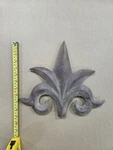 Vintage Antique Cast Iron Wrought Fence Post Finial Fleur De Lis 11 Tall. Fixed Price $99.00.