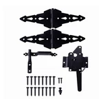 Home Master Hardware Wood Gate Set - Heavy Duty 8" Decorative Strap Hin. Fixed Price $56.94.