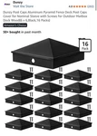 Dunzy Aluminum Pyramid Fence Deck Post Caps Cover With Screws For 6X6 Outdoor/me. Fixed Price $50.00.