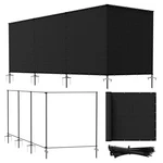 Outdoor Fence Privacy Screen Freestanding With Iron Poles Temporary Dog Fencing. Fixed Price $140.99.