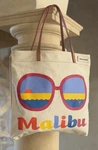 Jonathan Adler Beach Bag Tote Cotton Linen Malibu, 16" X 15", Great Cond.. Fixed Price $39.90.