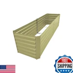 Mtb Garden 8X2X2FT Beige Metal Raised Bed Kit Galvanized Outdoor. Fixed Price $163.51.
