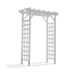 Dura-trel Providence Arbor, 64 By 85 Inch Pvc Patio Garden Arch, Outdoor Latt.... Fixed Price $251.19.