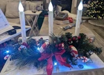 Collections Etc. Christmas Candy Cane Flameless Candle Holiday Centerpiece Nwt. Fixed Price $14.69.