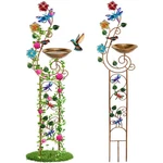 57 Bird Bath With Garden Trellis For Climbing Plants Outdoor, Small Decor. Fixed Price $42.55.