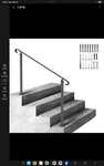 Vevor Wrought Iron Stair Railing Fit 3 Steps Adjustable. Fixed Price $65.99.