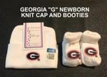 Ncaa Georgia Bulldogs White Knit Nb Cap And Booties Set. Fixed Price $15.00.