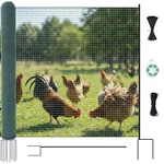Green Nylon Mesh Netting Heavy Duty Garden Fencing Chicken Pool Barrier Support. Fixed Price $69.99.