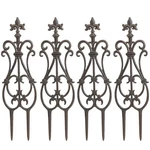 Sungmor Decorative Cast Iron Flower Bed Fence, 28" Tall - Brown. Fixed Price $196.51.