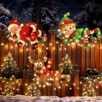 3 Pcs Christmas Fence Decorations Outdoor Light Up Peeker Dec.... Fixed Price $41.01.