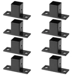 8 Pcs 1" Black Square Tube Fittings - Way With Plate, Post Flange Ba.... Fixed Price $38.72.