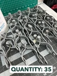 Nos 35-PACK Master Halco Galvanized Chain Link Gate Post Hinge 2-3/8 X 5/8". Fixed Price $136.49.