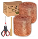 3RD Gen Copper Mesh Rodent Control Kit, 5 Inch X 70FT (in 2 Rolls), Rustproof. Fixed Price $38.99.