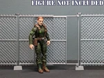 1/18 Scale Chain Link Fence/gate -display Prop For 3.75" Action Figure Diorama. Fixed Price $22.99.