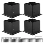 Vevor Pack 4X4 Post Base Brackets Wood Fence Anchor Inner Size 3.6X3.6. Fixed Price $32.99.