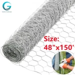 48"X150' Galvanized Poultry Net Metal Mesh Fencing Chicken Wire 2" Holes Rustic. Fixed Price $72.71.