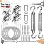 Shade Sail Hardware Kit With Cable Wire ROPE,48 (12FTX4) Vinyl Coated Aircraf. Fixed Price $33.28.