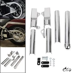 Chrome Swingarm Tube Cover Set For Harley '00-'07 Softail Fatboy Flstf Flstc Usa. Fixed Price $96.98.