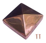3.5X3.5 Inch Solid Copper Post Fence Pyramid Decking Caps Screws. Fixed Price $13.99.