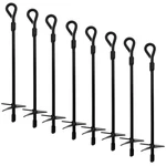 Bisupply Ground Anchors, 15IN - 8PK Black Shed Kit Stakes. Fixed Price $26.99.