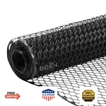 Boen Plastic Hex Chicken Wire Mesh 3FT 25FT Black Poultry Netting Fence Roll. Fixed Price $72.58.