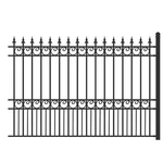 Aleko Iron Wrought Yard Garden Privacy Fence Panel 8'X5' Black London Style. Fixed Price $1199.00.