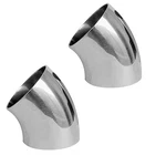 Bokwin 2 Pcs 45 Degree Exhaust Elbow Od Inch Stainless Steel Bend Tube 4". Fixed Price $38.87.