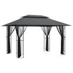 Gazebo Outdoor Canopy With Sidewalls For Porch Garden Anthracite Steel Vidaxl. Fixed Price $284.99.