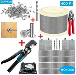 Cable Railing Kit 1/8 Stainless Steel Wire Rope Aircraft Deck Hardware. Fixed Price $195.99.