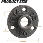 10 Pack 3/4" Industrial Floor Flange, Pipe Fittings For Diy. Fixed Price $23.99.