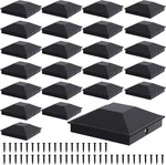 4X4 Post Caps Black(actual 3.5"), 24 Pack Fence With 48 Screws. Fixed Price $31.67.