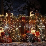 4 Pack Solar Christmas Outdoor Sparkler Fireworks 110 Leds Diy Outside Lig. Fixed Price $34.99.