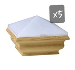 Lot Of - Deckorators Solar 4"X4" Highpoint Concealed Post Cap Wood 241456. Fixed Price $65.00.