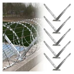 Oykshdf Galvanized Razor Wire Bracket Fence Extension Arm Wall Mount 5PCS. Fixed Price $59.94.