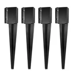 Xyadx 24" Heavy Duty Black Powder Coated Metal Fence Post Anchor Ground Spike. Fixed Price $79.59.