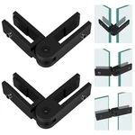 Gyykzz Adjustable Glass-to-glass Clamp 2-PACK 90-270 Matte Black Stainless Stee. Fixed Price $54.01.