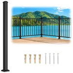 2" 39" Aluminum Deck Post, Aama 2604 Grade Textured Black Finish. Fixed Price $100.57.