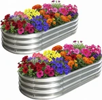Galvanized Raised Garden Bed For Outdoor: 4X2X1FT Durable Metal Vegetable Plant. Fixed Price $52.47.