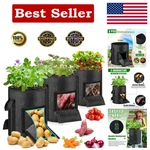 Mjz 3 Pack 15 Potato Grow Bags With Harvest - Gallon, Black. Fixed Price $34.63.