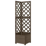 Corner Trellis Planter Gray 15.7"X15.7"X59" Solid Fir Wood. Fixed Price $115.77.