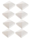 Sedmoon 5INCH Vinyl Pyramid Style Fence Post Cap X White. Fixed Price $18.41.