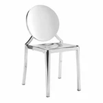 Zuo Modern Eclipse Stainless Steel Dining Chairs (2) - French Design. Fixed Price $499.00.